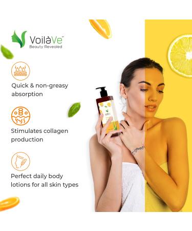 VoilaVe Daily Moisture Hydrating Body Lotion with Vitamin C, Aloe Vera & Lemon - 8.45 fl. Oz - Reduces Fine Lines & Wrinkles - For All Skin Types - As Seen On TV - Buy Online on SooperMarket.com