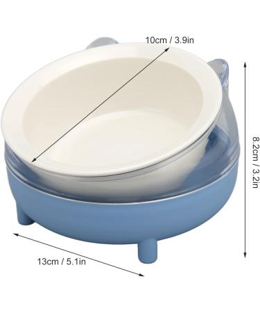 Elevated Blue Ceramic Cat Bowl - Increased Ceramic Food Bowls for Cats & Kittens - Durable Inclined Design - Buy Online on SooperMarket.com