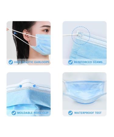 DXLOVER Face Masks 3 Layer Adult Blue 50 Pack - Individually Packaged - Large Size - Buy Online on SooperMarket.com