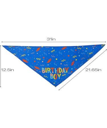 Dog Birthday Bandana Birthday Dog Bandana Boy Triangle Scarf Triangle Dog Scarfs Bandanas for Small Medium Dogs Pets Birthday Party Supplies (Blue) - Buy Online on SooperMarket.com