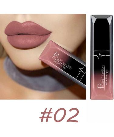 Matte Lipstick Nude Lipstick Smooth Waterproof Highly Pigmented Velvet Lipstick Lip Gloss Full-Coverage Lip Color Lipsticks Professional Lipstick Cosmetics Make Up Gifts(#02) - Buy Online on SooperMarket.com