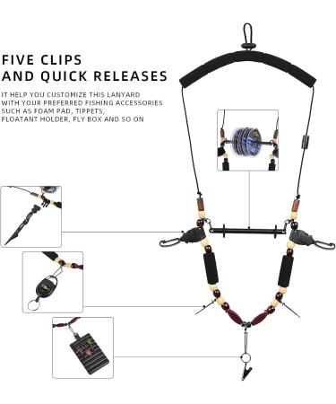 SF Fly Tying Tools Set | Fishing Lanyard Necklace with Fly Patch, Hook Remover, Leader Straightener, and More | Fishing Accessories Kit - Buy Online on SooperMarket.com