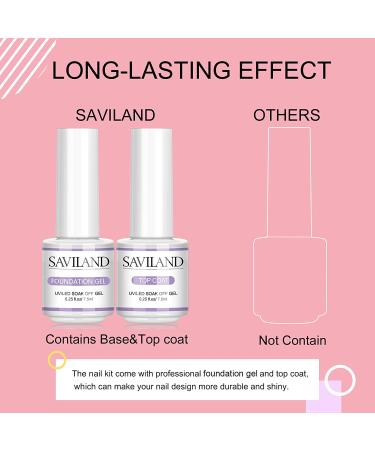 Saviland Builder Nail Gels Kit - Nail Extension Gel Set with 4 Colors for Strengthening and DIY Nail Art at Home - Buy Online on SooperMarket.com