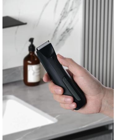 Kibiy Men's Body Hair Trimmer Kit - Electric Groin & Ball Shaver with USB Recharge Dock and Ceramic Blades - Buy Online on SooperMarket.com