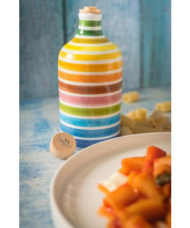 Muraglia - Extra Virgin Olive Oil Rainbow Ceramic Jar (Medium Fruity) 500ml Rainbow Arcobaleno - Buy Online on SooperMarket.com