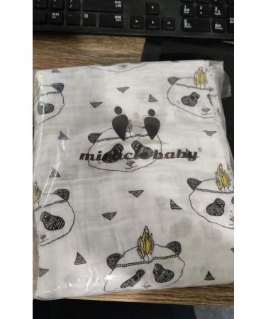 Miracle Baby Cotton Muslin Swaddle Blanket - 115x150cm - Pandaa Layer - Boys & Girls - Summer Essential - Buy Online on SooperMarket.com