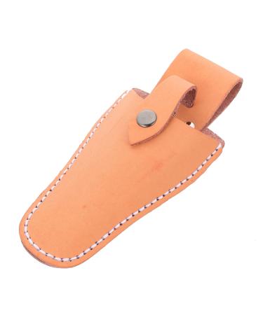 PopetPop garden scissors belt pocket scissor shell leather sheath for garden scissors electric scissors toolwrster haircut hair holster leather -picked small parts bag made of 21x9.5x5cm orange