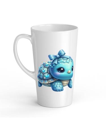 White Ceramic Baby Turtle Mug - Large 483 ml Perfect for Hot Chocolate or Milk Fun and Easy to Use