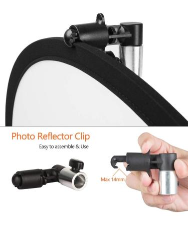 Photo Light Reflector 24x36 Inches 5-in-1 Diffuser Kit with Holder Clips - Translucent, Silver, Gold, White, Black - for Studio & Outdoor Photography - Buy Online on SooperMarket.com