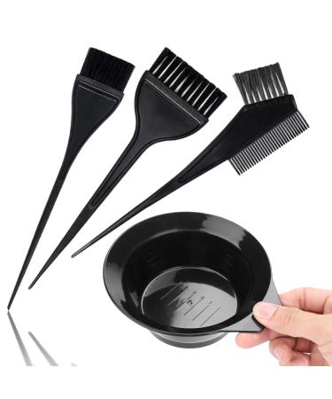 4pcs Hair Coloring Brush and Bowl Set Professional Hairdressing Salon Dyeing Perm Tools