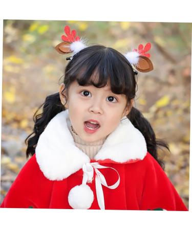ABOOFAN 4 Pairs Christmas Antler Hair Christmas Hair Barrettes Reindeer Hair Accessory Reindeer Cosplay Clip Hair Clips for Kids Christmas Hair Pin Antlers Flocked Plastic Woman Cute - Buy Online on SooperMarket.com