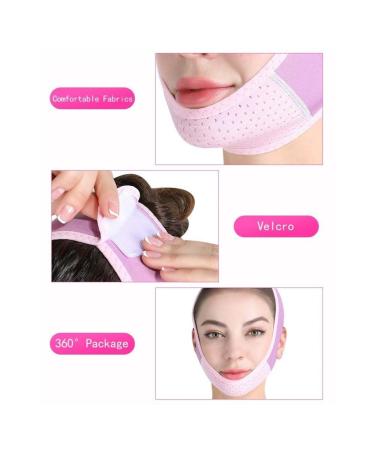 Double Chin Reducer | V Line Lifting Mask & Chin Strap for Women - Face Slimming Solution (Purple - Buy Online on SooperMarket.com
