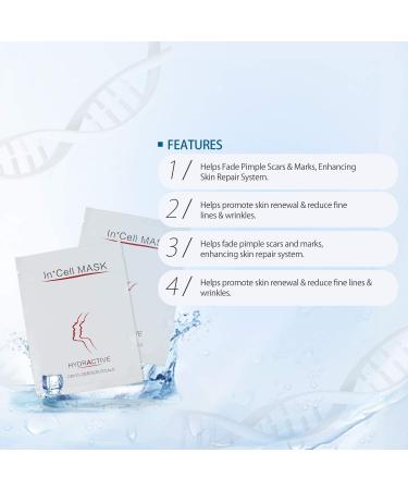 Collagen Repair Facial Sheet Mask with Derma Roller Pen - Instant Hydration and Soothing (5PCS) - Buy Online on SooperMarket.com