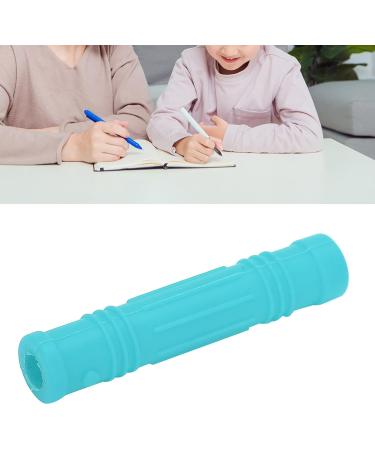 Silicone Chew Pencil Toppers | Safe Baby Teething Toys | Sky Blue Sabre Pen Holder Teether for Infants - Buy Online on SooperMarket.com