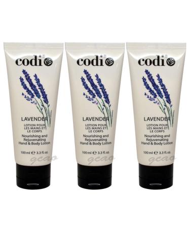 (3 pcs) Codi Lavender Hand & Body Lotion Nourishing and rejuvenating 3.3 oz 3.3 Ounce (Pack of 3)