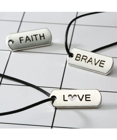 Hicarer 80 Word Charms Pendants - Engraved Motivational Jewelry Accessories in Silver - Buy Online on SooperMarket.com