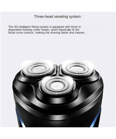 GeRRiT Rechargeable Waterproof IPX7 Electric Shaver for Men - Wet & Dry Rotary Razor with Pop-up Trimmer in Blue - Buy Online on SooperMarket.com