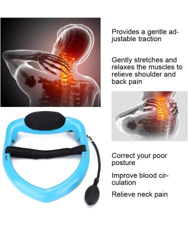 Inflatable Cervical Neck Traction Device & Massage Pillow - Adjustable Pain Relief & Comfort - Buy Online on SooperMarket.com