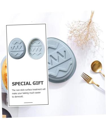 Zerodeko 2pcs Cake Silicone Mold Egg Shaped Mold Tuile Molds Silicone DIY Baking Moulds Easter Bunny Egg Silicone Easter Eggshell Semi Sphere Silicone 3D Silicone Mold Food Silica Gel Fudge 19.9x16.4cm Blue - Buy Online on SooperMarket.com
