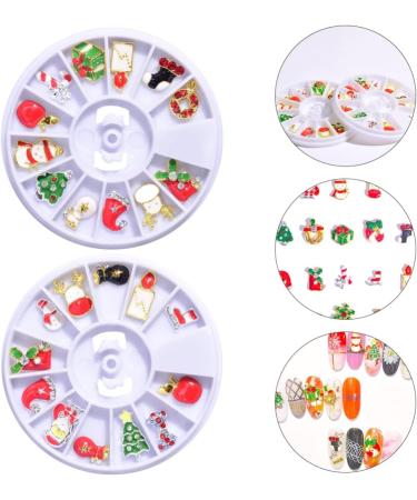 2 Boxes Christmas Nail Stickers Reindeer Nail Charm Santa Nail Charms Xmas Enamel Charm Christmas Flatbak Snowman Manicure Charms Christmas Nail Rhinestones 3d Miniature Pan Alloy - Buy Online on SooperMarket.com