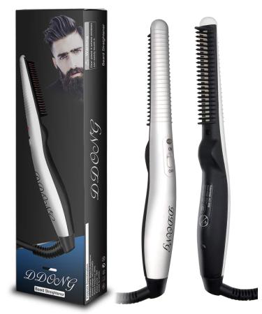 Beard Straightener Comb for Men,Hair Hot Comb,Quick Electric Heated Beard Brush Styler,Travel Portable Styling Comb Beard Iron, Multifunctional Straightening Brush Style-1