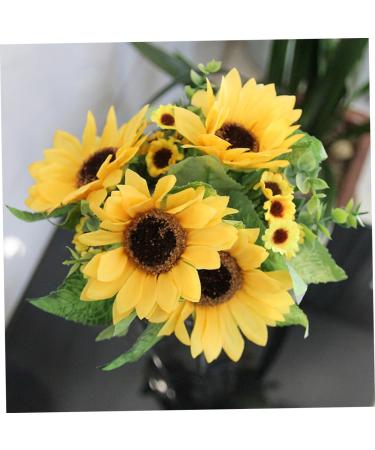 Zerodeko 2pcs 4 Artificial Sunflower Bouquet Simulation Flower Premium Material Yellow Sunflowers Decor Silk Sunflowers Artificial Flower Bouquet Fake Sunflower Props - Buy Online on SooperMarket.com