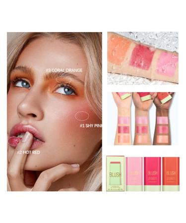 Ofanyia Cream Blush Stick - Multi-Use Lip and Cheek Tint - Velvet Matte Texture - Cruelty Free - (02# Hot Red) - Buy Online on SooperMarket.com