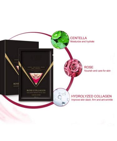 Boquite Valentine's Day Carnival V Line Face Mask - 5Pcs V-Shaped Facial Lifting for Youthful Skin - Buy Online on SooperMarket.com