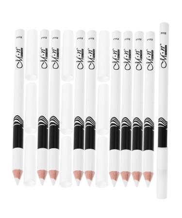 MUSISALY 20 Pcs Eyebrow Pencil Woman Makeup Tools Highlight Eyeliner Pencil Wooden Pole White