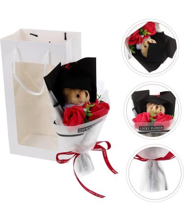 Alipis Bear Bouquet Roses Fresh Flowers Gifts Sunflowers Decor Sunflower Decorations Doll Flower Bouquet Stuffed Pig Plush Toy Doll Figurine Bouquet Animal Accessories Banquet Cloth Rose 30X15CM - Buy Online on SooperMarket.com