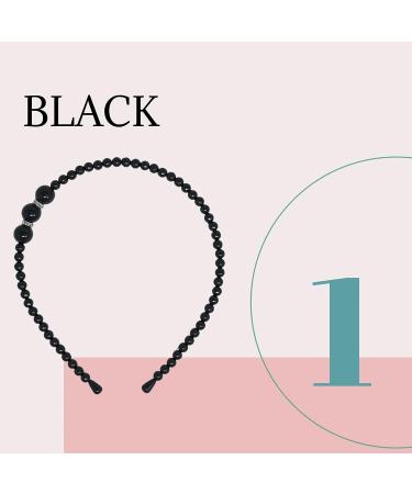 SPROUTS Girls 3-Piece Pearl Headband Set | Non-Slip Thin Fabric Hair Hoops for Kids - Buy Online on SooperMarket.com