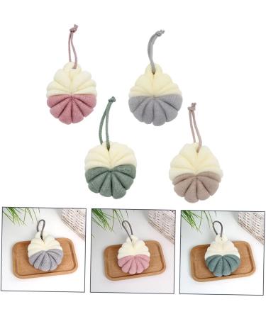 NOLITOY 4 Pcs Bath Bouquet Body Scrubber - Exfoliating Mesh Pouf & Shower Loofah | Spa Quality Shower Scrubber for Deep Cleaning & Relaxation - Buy Online on SooperMarket.com