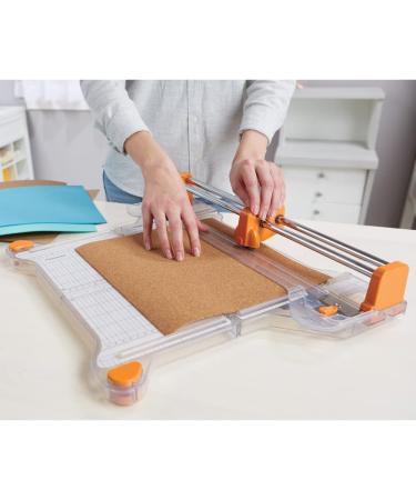 Fiskars ProCision  Rotary Bypass Paper Trimmer - 12 Cut Length - Craft Paper and Mixed Media Cutter with Grid Lines Orange - Buy Online on SooperMarket.com