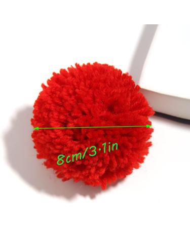 10 Pcs Large Yarn Pom Poms - 3 Inch Acrylic Yarn Balls for Hats & Decorations - DIY Craft Pompoms - Buy Online on SooperMarket.com