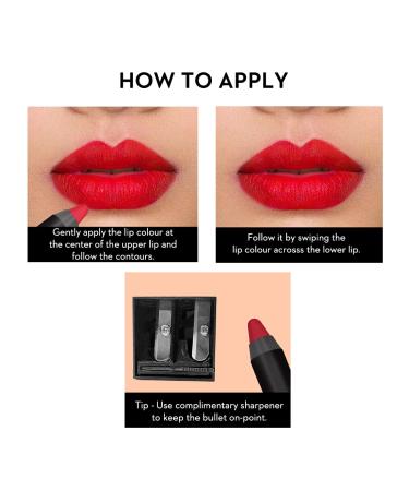 SUGAR Cosmetics Matte As Hell Crayon Lipstick - 01 Scarlett O'hara (Red) | Highly Pigmented & Long Lasting - Buy Online on SooperMarket.com