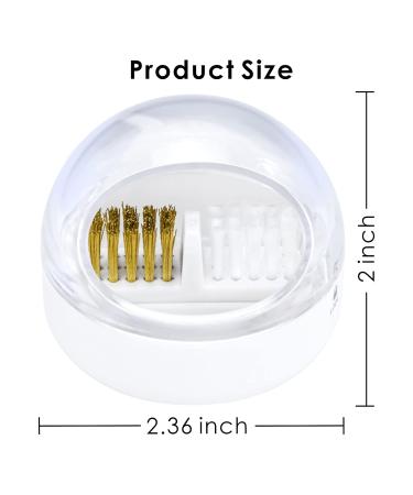 AMAZDIP Nail Drill Bits Cuticle Cleaner Case Tool - 2-in-1 Steel Wire & Nylon Brush for Carbide/Ceramic Bits - White - Buy Online on SooperMarket.com