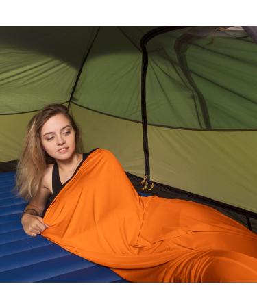 Naturehike High Elasticity Sleeping Bag Liner - Lightweight & Portable for Camping, Travel, Hostels - Orange - Buy Online on SooperMarket.com