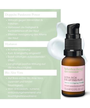 Spilanthox Therapy Eye-Lifting Fluid - Anti-Aging Care with Spilanthol Hyaluronic Acid & Aloe Vera - Vegan Natural Cosmetics - 15ml - Buy Online on SooperMarket.com