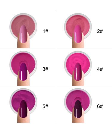 Honey Joy Rose Pink Dip Powder Nails Kit - Set of 6 Boxes | Hot Pink Nail Dipping Powder Colors | No Lamp Cure Required | Gel Polish Effect | Even & Smooth Finish - Buy Online on SooperMarket.com