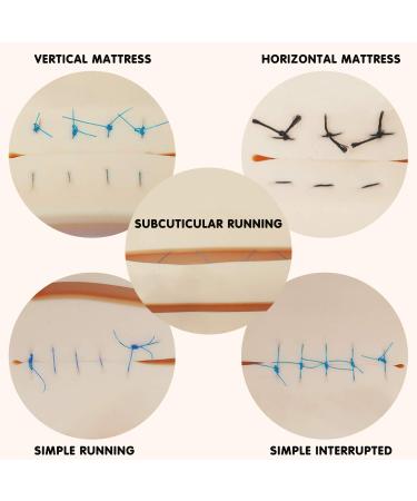 Medarchitect Upgraded 3-Layer Suture Pad with Wounds - Anti-Slip Base - Durable for Suturing Practice - Buy Online on SooperMarket.com