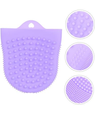 Beavorty Cleansing Massage Finger Cots Cleansing Facial Brush Skin face Scrubber for Women deep Cleaning Brush face wash Scrubber face Lotion for Women Silica Gel Makeup Remover Miss pores Violet 11.8X10CM - Buy Online on SooperMarket.com