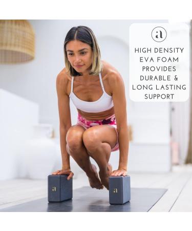 Yoga Blocks 2 Pack - High Density Lightweight EVA Foam - Leopard Print Yoga Bricks - Home and Travel Set - Buy Online on SooperMarket.com