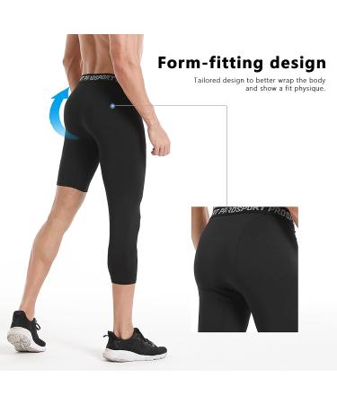 Blaward Men's Compression Legging 3/4 Tights for Basketball Running Gym - White XS - Buy Online on SooperMarket.com