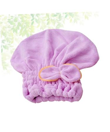 HAPINARY Shower Cap Hair Handkerchiefs for Women Drawstring Cosmetic Pouch Elastic Shower Womens Bandana Quick Dry Bath Towel Bathing Accessories Hair Towel Tool Take a Bath Hijab Miss Violet M