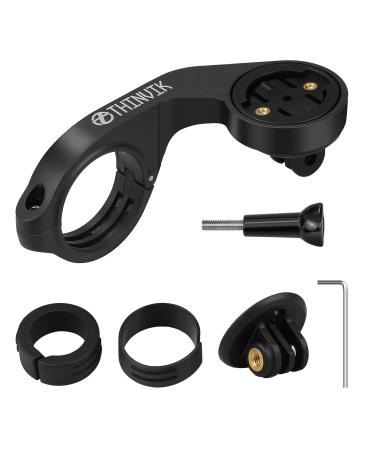 Thinvik Bike Computer Mount for Garmin Edge 1030 1000 830 820 810 800 530 520 Plus 520 510 500 200 25 with Gopro Mount Compatible with 31.8mm 25.4mm Handlebar Plastic Mount with Gopro Adapter