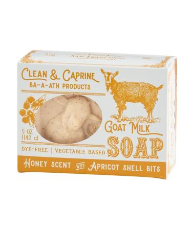San Francisco Soap Company Clean & Caprine Goat Milk Soap Bar | Honey |Dye-Free Bar Soap | Enriched with Nourishing Goat Milk | Unisex Fragrance | 5oz