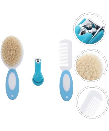 3pcs Wool Brush Baby Grooming Kit Newborn Shower Hair Clipper Cleaner Set - Buy Online on SooperMarket.com