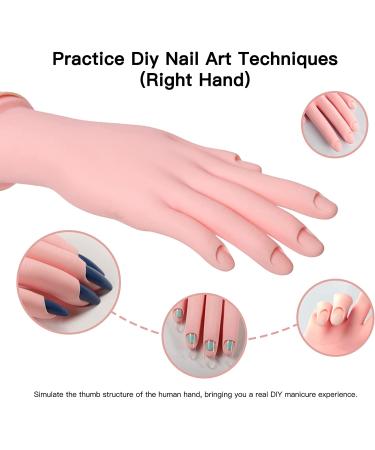 Buqikma Flexible Movable Nail Practice Hand for Manicure Training - Pack of 1 - Buy Online on SooperMarket.com