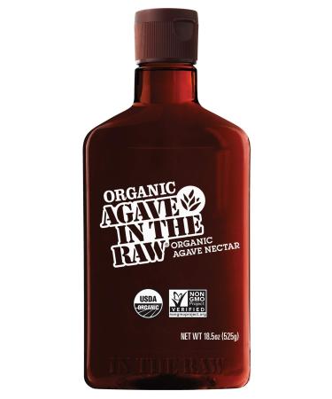 Agave In The Raw Organic Agave Nectar Sweetener, Blue Agave Syrup, Sugar Substitute for Coffee, Baking, Cooking, Hot & Cold Drinks, Natural, Low Carb, Vegan, Gluten-Free, 18.5oz Bottle (Pack of 1) 1.16 Pound (Pack of 1)