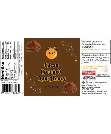 Pearl Honey Spreads Creamed Raw Honey Variety Flavored Gift Set| Raw and Unfiltered Pure Honey| Organic Matcha | Organic Cacao| Organic Cayenne| Organic Cinnamon| Organic Cacao|1.5 Ounces Per Jar - Buy Online on SooperMarket.com